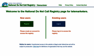 Telemarketing.donotcall.gov thumbnail