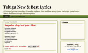 Telugulyricsnew.blogspot.in thumbnail