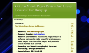 Tenminutepagess.blogspot.in thumbnail