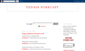 Tennisforecast.blogspot.com thumbnail