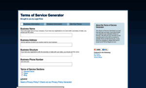 Terms-of-service-generator.legalriver.com thumbnail