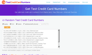 Testcreditcardnumbers.net thumbnail