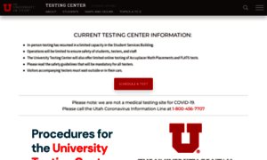 Testingcenter.utah.edu thumbnail