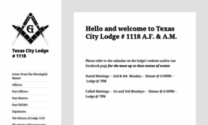 Texascitymasoniclodge.org thumbnail