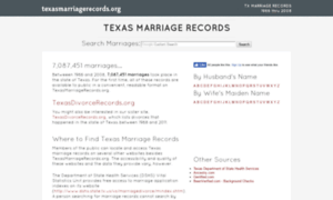 Texasmarriagerecords.org thumbnail