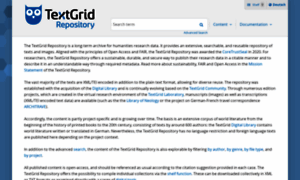 Textgridrep.org thumbnail