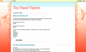 Tez-nasil-yazilir.blogspot.com thumbnail