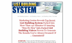 The-list-building-system.com thumbnail