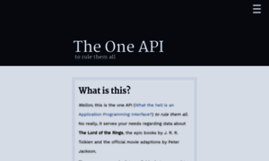 The-one-api.dev thumbnail
