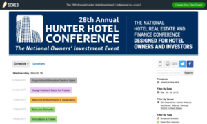 The28thannualhunterhotelinv2016.sched.com thumbnail