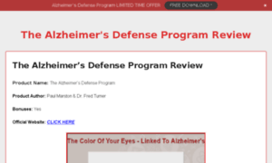 Thealzheimersdefenseprogramreview.com thumbnail