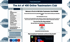 Theartof400online.toastmastersclubs.org thumbnail