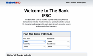 Thebankifsc.com thumbnail