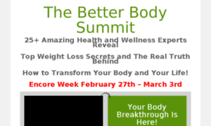 Thebetterbodysummit.com thumbnail