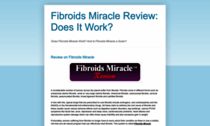 Thefibroidsmiraclereview.blogspot.com thumbnail