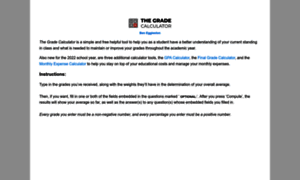 Thegradecalculator.com thumbnail