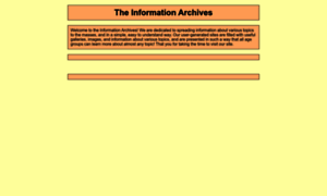 Theinformationarchives.com thumbnail