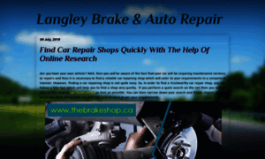 Thelangleybrakeshop.blogspot.com thumbnail