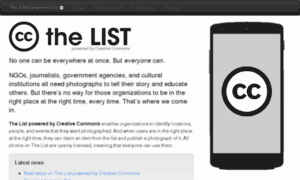 Thelist.creativecommons.org thumbnail
