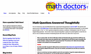 Themathdoctors.org thumbnail
