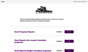 Themiamifoundation.submittable.com thumbnail