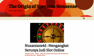 Theoriginofspeciousnonsense.com thumbnail