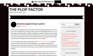 Theplopfactor.wordpress.com thumbnail