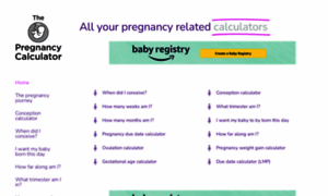 Thepregnancycalculator.com thumbnail