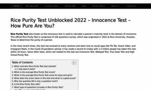 Thericepuritytest.org thumbnail