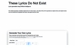 Theselyricsdonotexist.com thumbnail