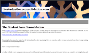 Thestudentloanconsolidation.com thumbnail