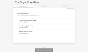 Thesugarfreeglow.acuityscheduling.com thumbnail