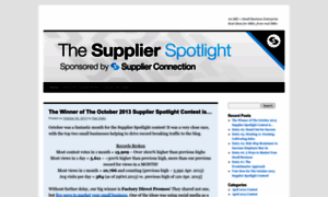Thesupplierspotlight.wordpress.com thumbnail