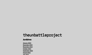 Theunbattleproject.org thumbnail