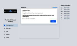 Thewealthmastersacademy.setmore.com thumbnail