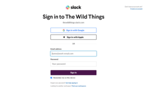 Thewildthings.slack.com thumbnail