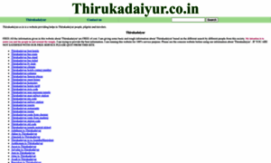 Thirukadaiyur.co.in thumbnail