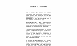 Thorinklosowski.com thumbnail