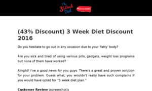 Threeweekdietdiscount.com thumbnail