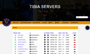 Tibiaservers.net thumbnail