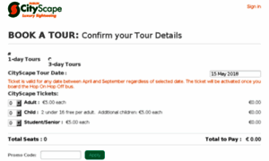 Ticketbooking.cityscapetours.ie thumbnail