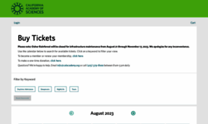 Tickets.calacademy.org thumbnail