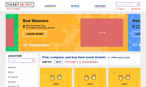 Ticketselect.co.uk thumbnail