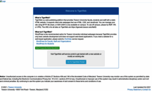 Tigerweb.towson.edu thumbnail