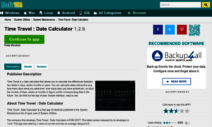 Time-travel-date-calculator.soft112.com thumbnail