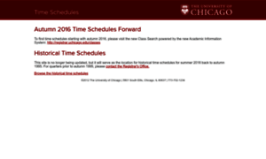 Timeschedules.uchicago.edu thumbnail
