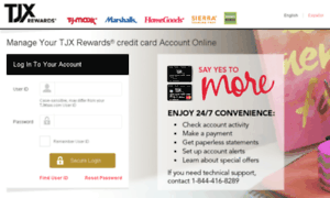 Tjx.syf.com: Manage Your TJX Rewards credit card