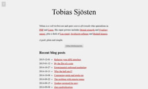 Tobiassjosten.net thumbnail