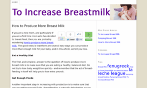 Toincreasebreastmilk.com thumbnail