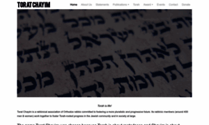 Toratchayimrabbis.org thumbnail